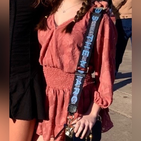 Mustard Seed Pink Smocked Long Sleeve Sundress - Picture 2 of 2